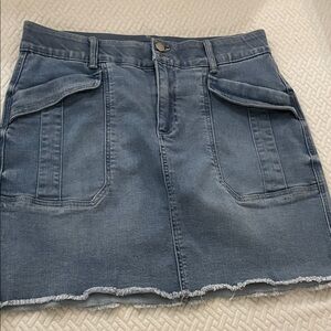 Democracy Light Blue Denim “Not -too” Mini Skirt